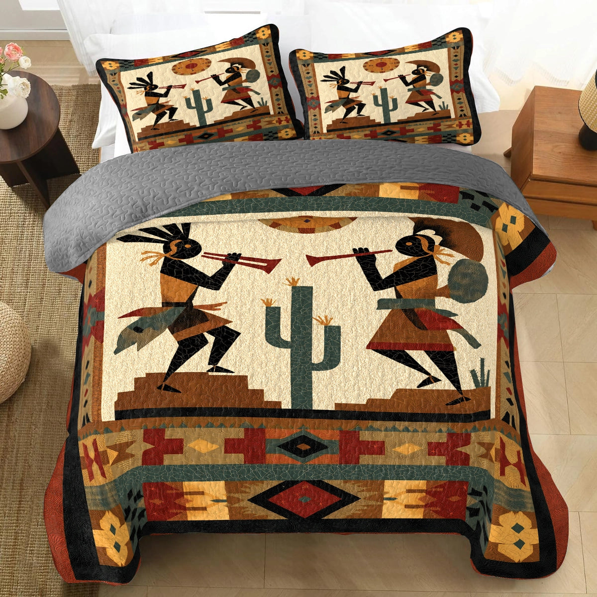 Shineful All Season Quilt 3-Piece Set Ancestral Steps