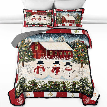 Shineful Quilt 3-Piece Set Country Christmas Charm