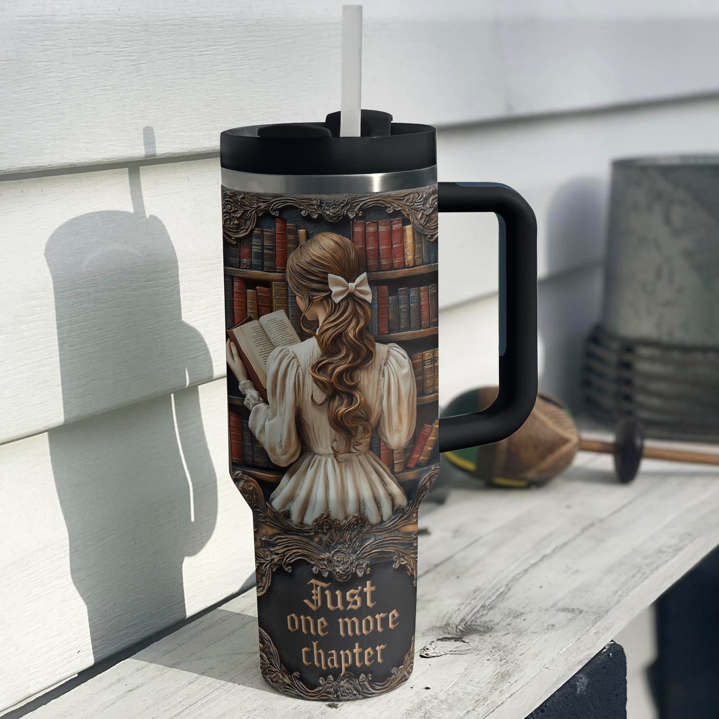 Shineful Glossy Tumbler Book Lover's Retreat