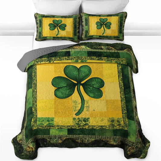 Shineful All Season Quilt 3-Piece Set - Celtic Shamrock Blessings