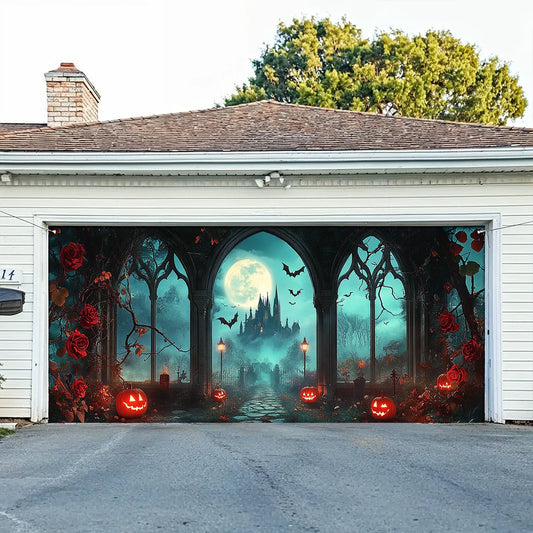 Shineful Garage Door Banner Decoration - Crimson Nightfall