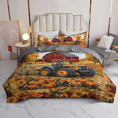 Shineful All Season Quilt 3-Piece Set Autumn Harvest Farm