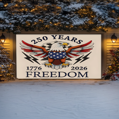Shineful Garage Door Banner Decoration Born Free, Still Free