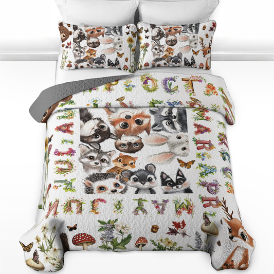 Shineful All Season Quilt 3-Piece Set 12 Months Of Woodland Magic