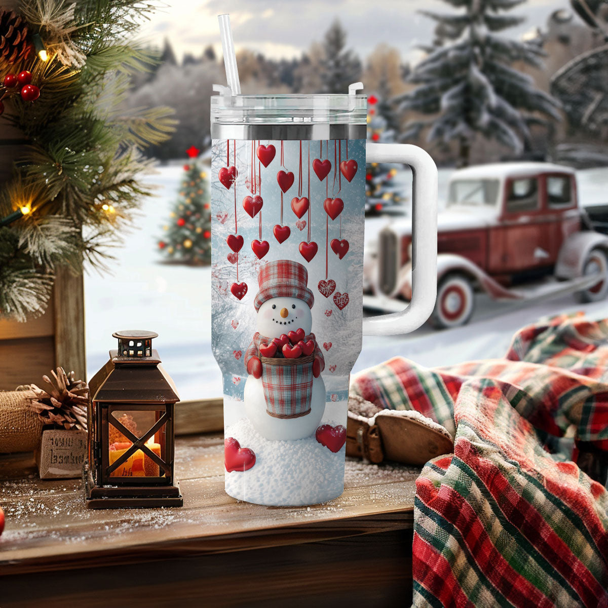 Shineful Tumbler Heartfelt Snowman
