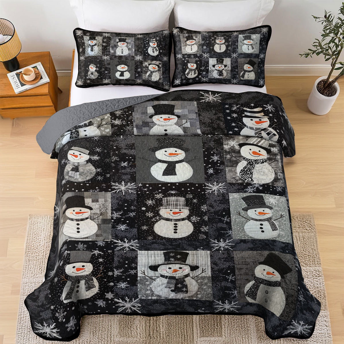 Shineful All Season Quilt 3-Piece Set Frosty Nights