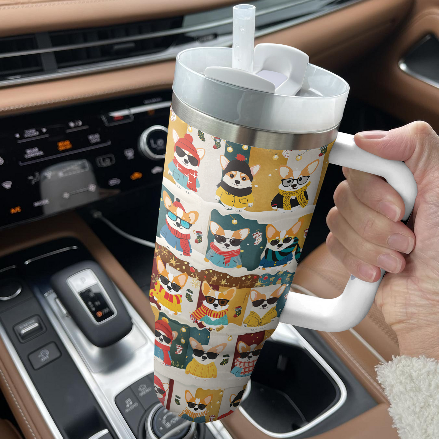 Shineful Tumbler Corgi Winter Fashion