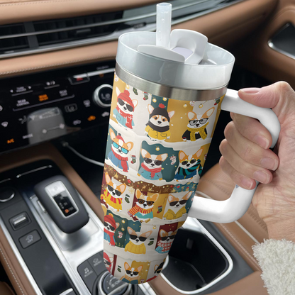 Shineful Tumbler Corgi Winter Fashion