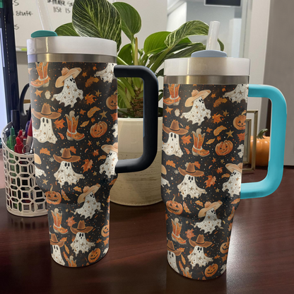 Shineful Tumbler Brown Ghostly Cowboy