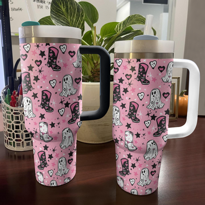 Shineful Tumbler Ghostly Pink Cowgirl