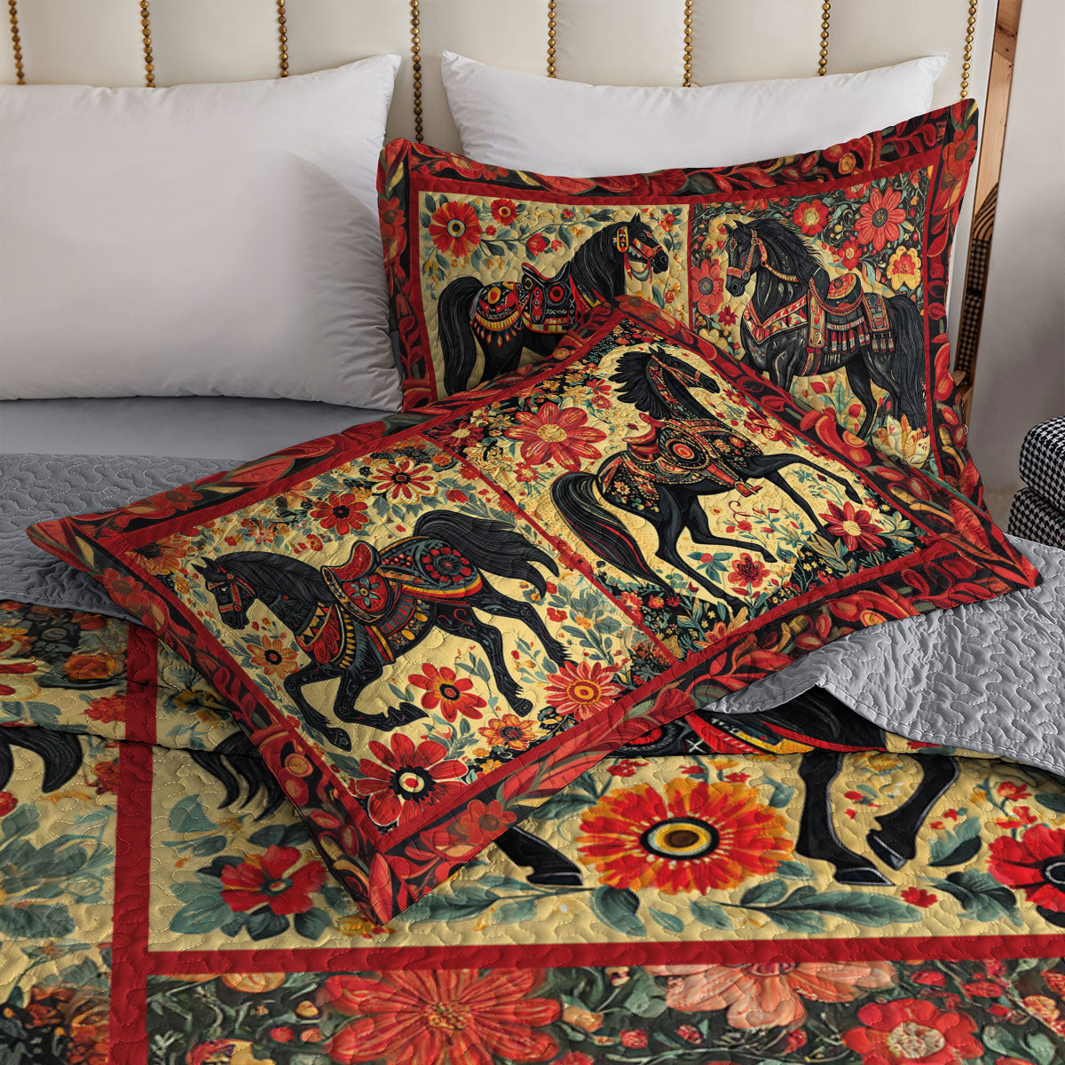 Shineful All Season Quilt 3-Piece Set Freedom In Bloom