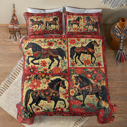 Shineful All Season Quilt 3-Piece Set Freedom In Bloom