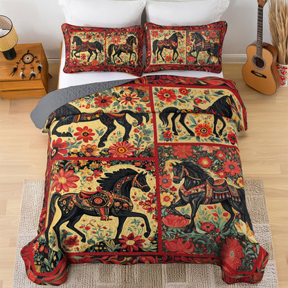 Shineful All Season Quilt 3-Piece Set Freedom In Bloom