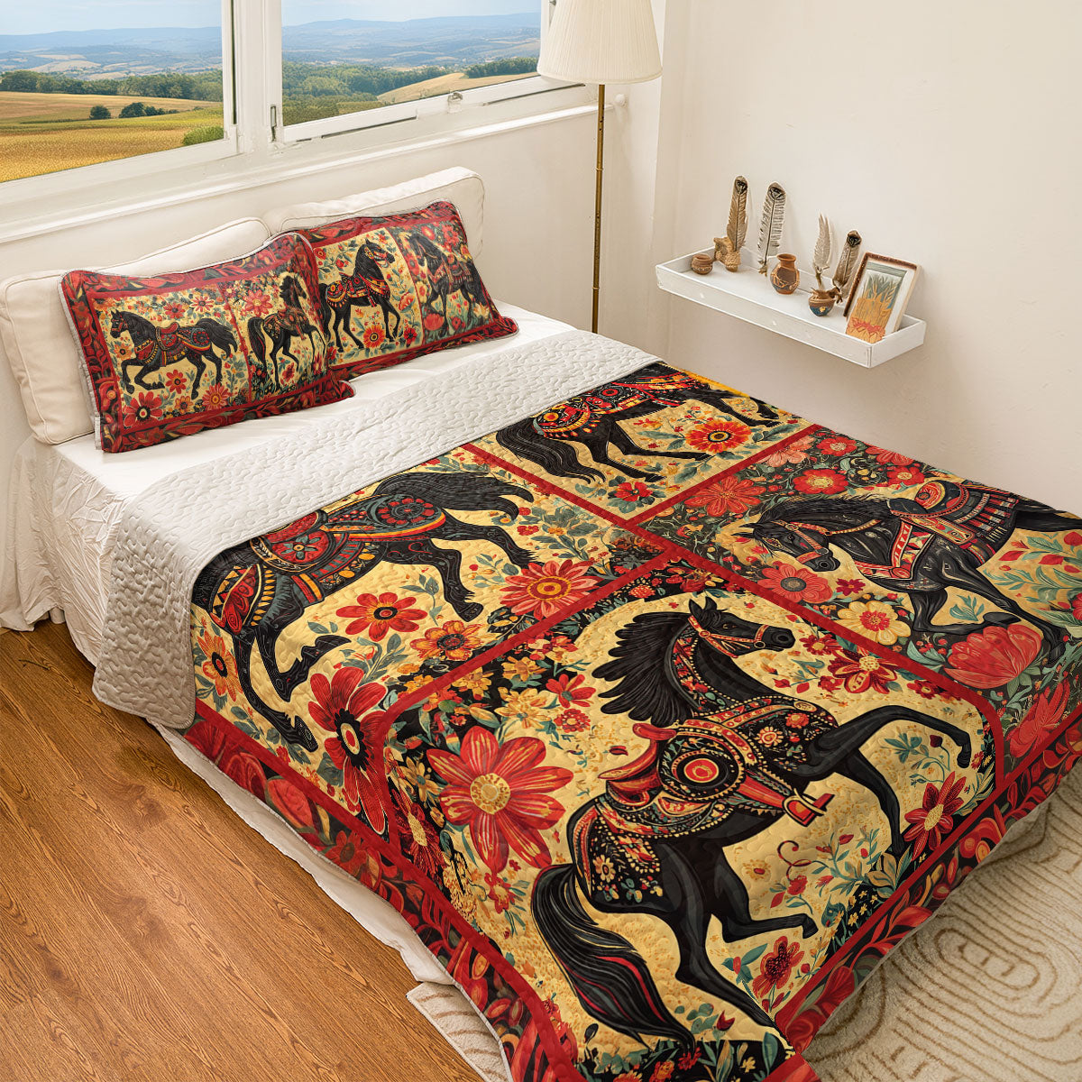 Shineful All Season Quilt 3-Piece Set Freedom In Bloom