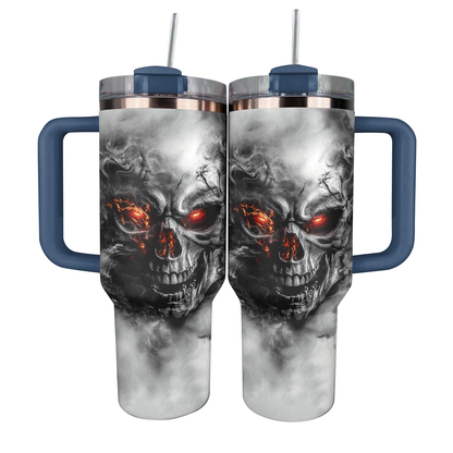 Shineful Tumbler Flaming Skull