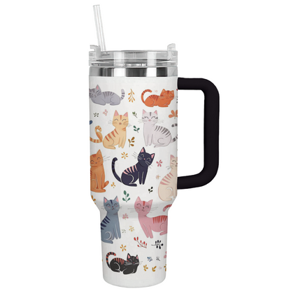 Shineful Tumbler Cute Cat Pattern