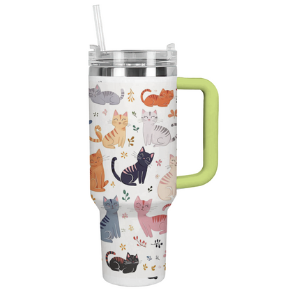 Shineful Tumbler Cute Cat Pattern