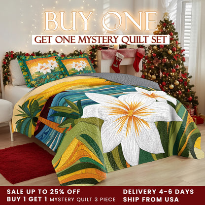 Shineful Quilt 3-Piece Set Island Lily