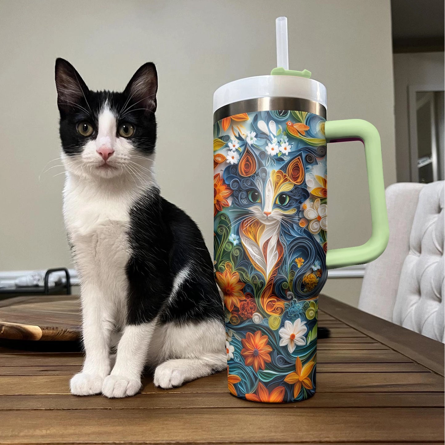Shineful Tumbler Enchanted Quill Cat