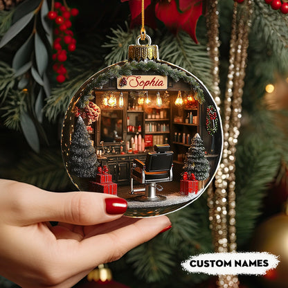 Shineful 2D Acrylic Ornament Personalized  Holiday Salon Charm