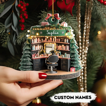 Shineful 2D Acrylic Ornament Personalized Glamour Glow Hair Salon