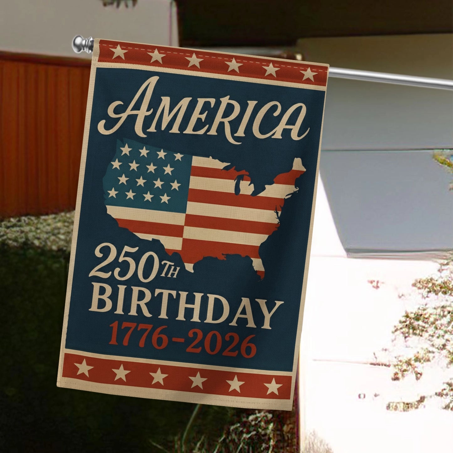 Shineful House Flag 30" x 40" - Celebrating 250 Years of America