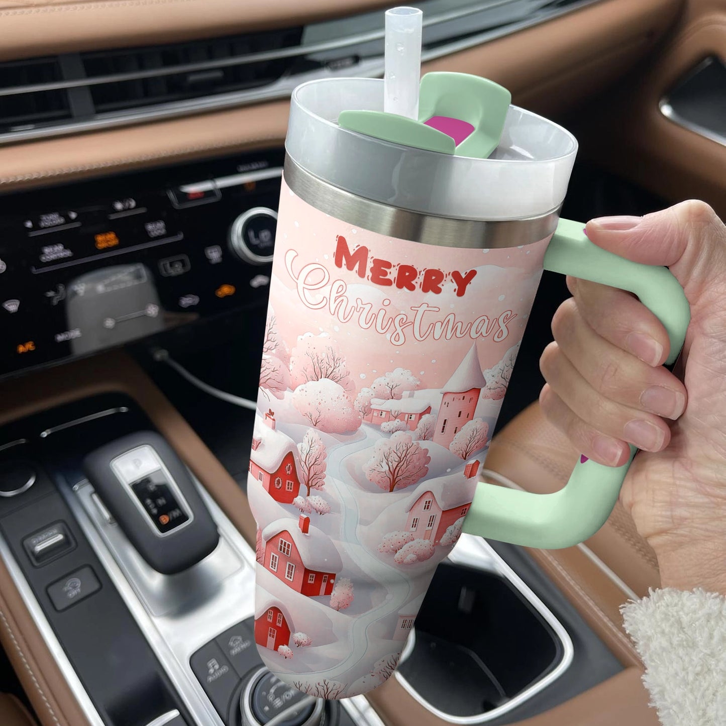 Shineful Tumbler Merry Christmas Village