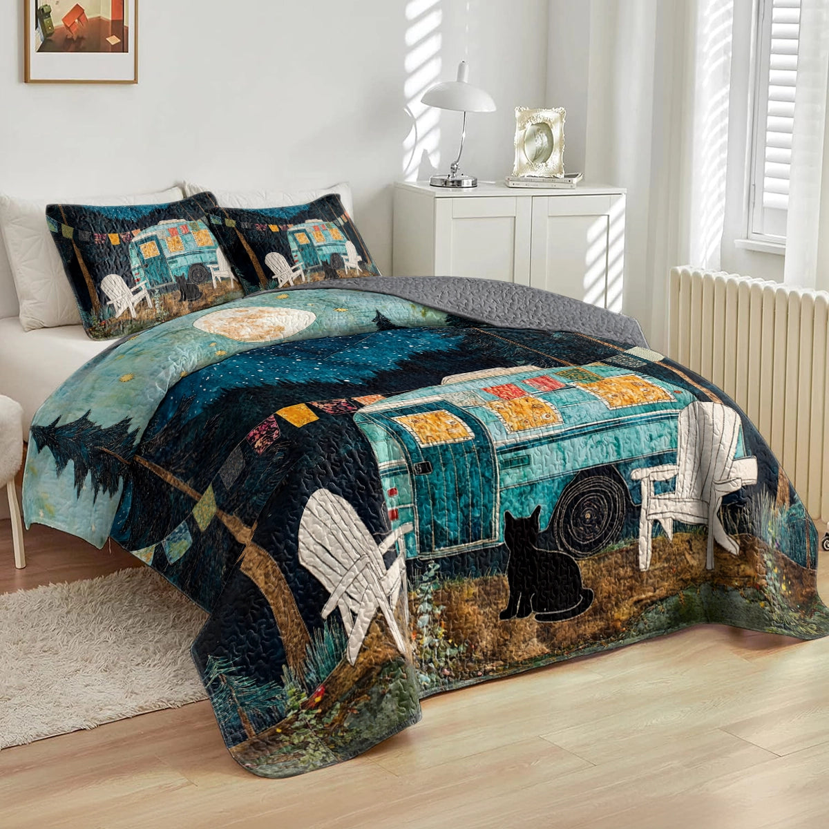 Shineful All Season Quilt 3-Piece Set - Starry Night Camper
