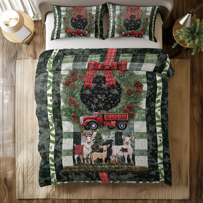 Shineful All Season Quilt 3-Piece Set Festive Farm