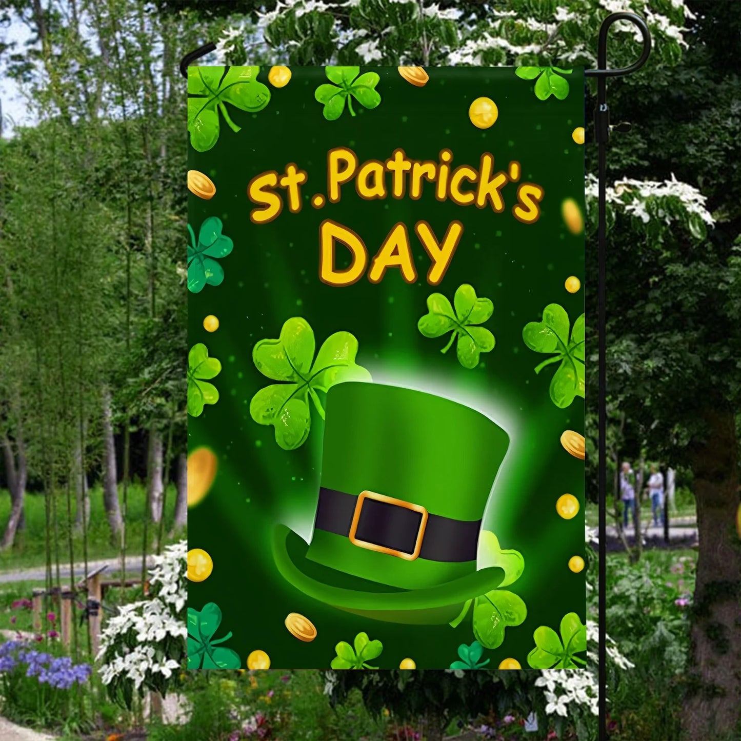 Shineful Gargen Flag 12" x 18" - Lucky Leprechaun Hat