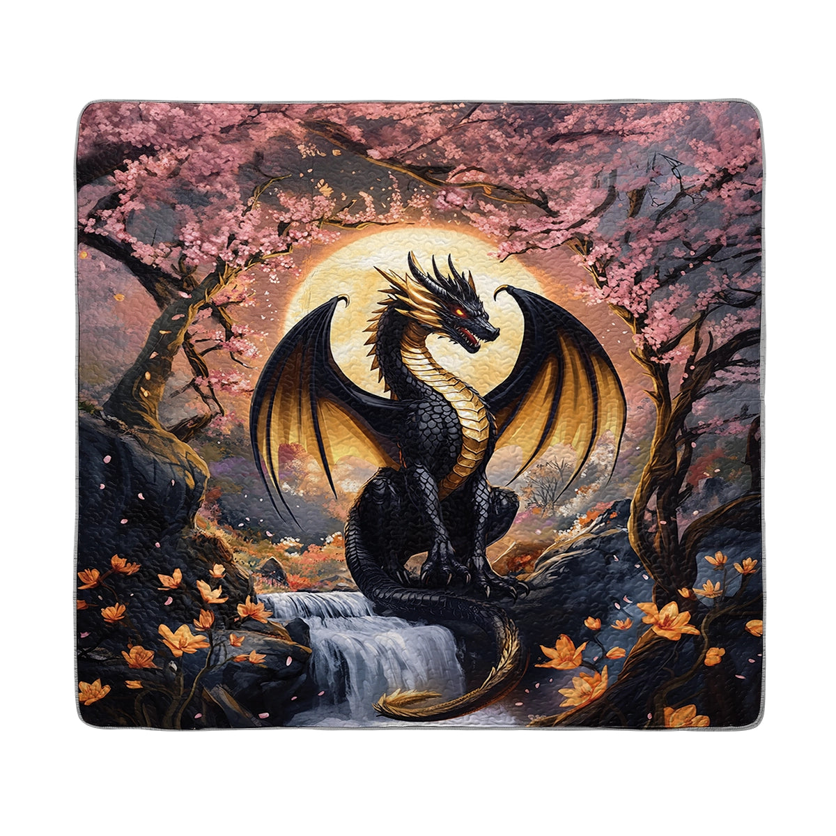 Shineful All Season Quilt 3-Piece Set - Moonlit Majesty Dragon
