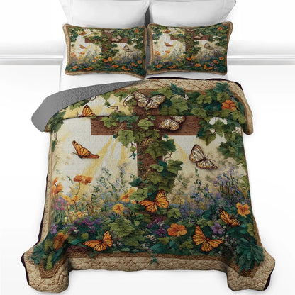 Shineful Quilt 3-Piece Set Garden of Sacred Renewal