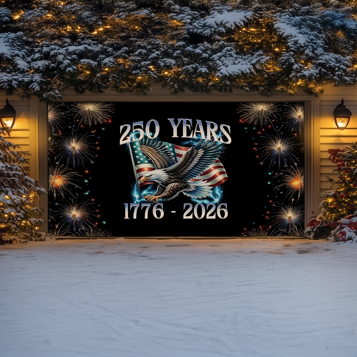 Shineful Garage Door Banner Decoration America Unleashed