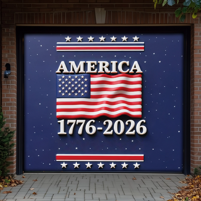 Shineful Garage Door Banner Decoration America Years of Legacy