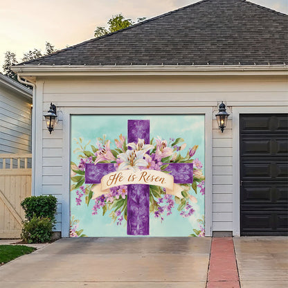 Shineful Garage Door Banner Decoration Catholic Resurrection