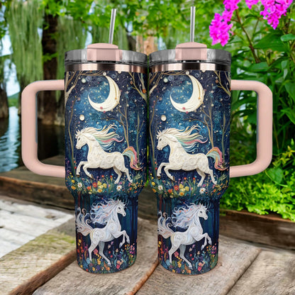 Shineful Glossy Tumbler Moonlit Horse Dreams