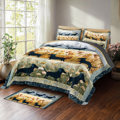 Shineful All Season Quilt 3-Piece Set Dachshund Meadow