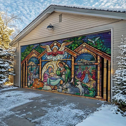 Shineful Garage Door Banner Decoration Holy Night