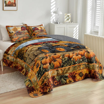 Shineful All Season Quilt 3-Piece Set Autumn Harvest Farm
