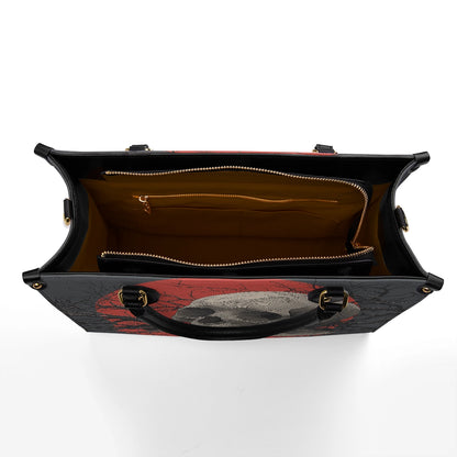 Shineful Leather Bag Red Eclipse Skull