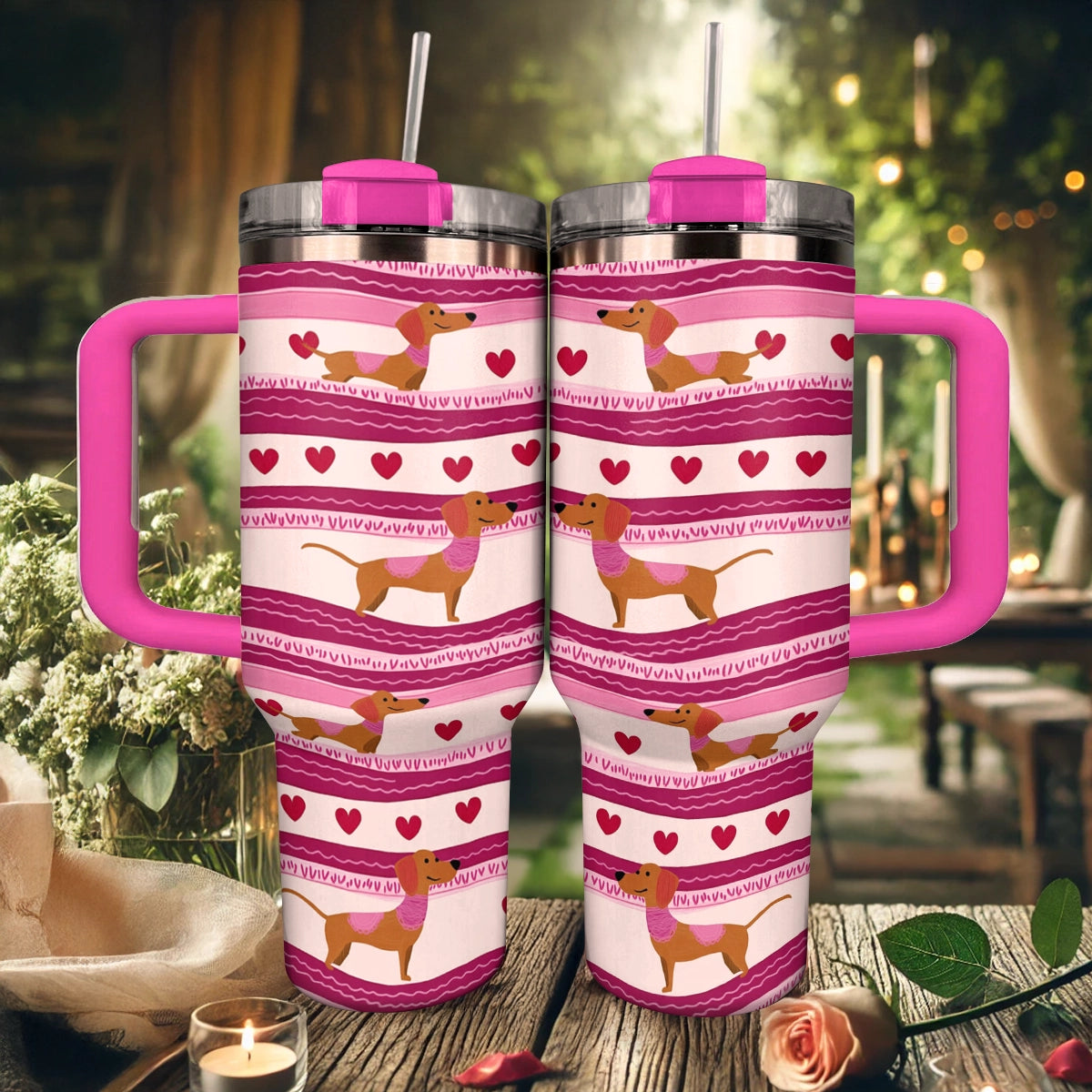 Shineful Tumbler Dachshund Love You Paw-ever