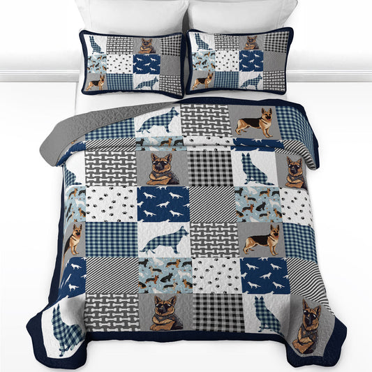 Shineful All Season Quilt 3-Piece Set Winter Woof