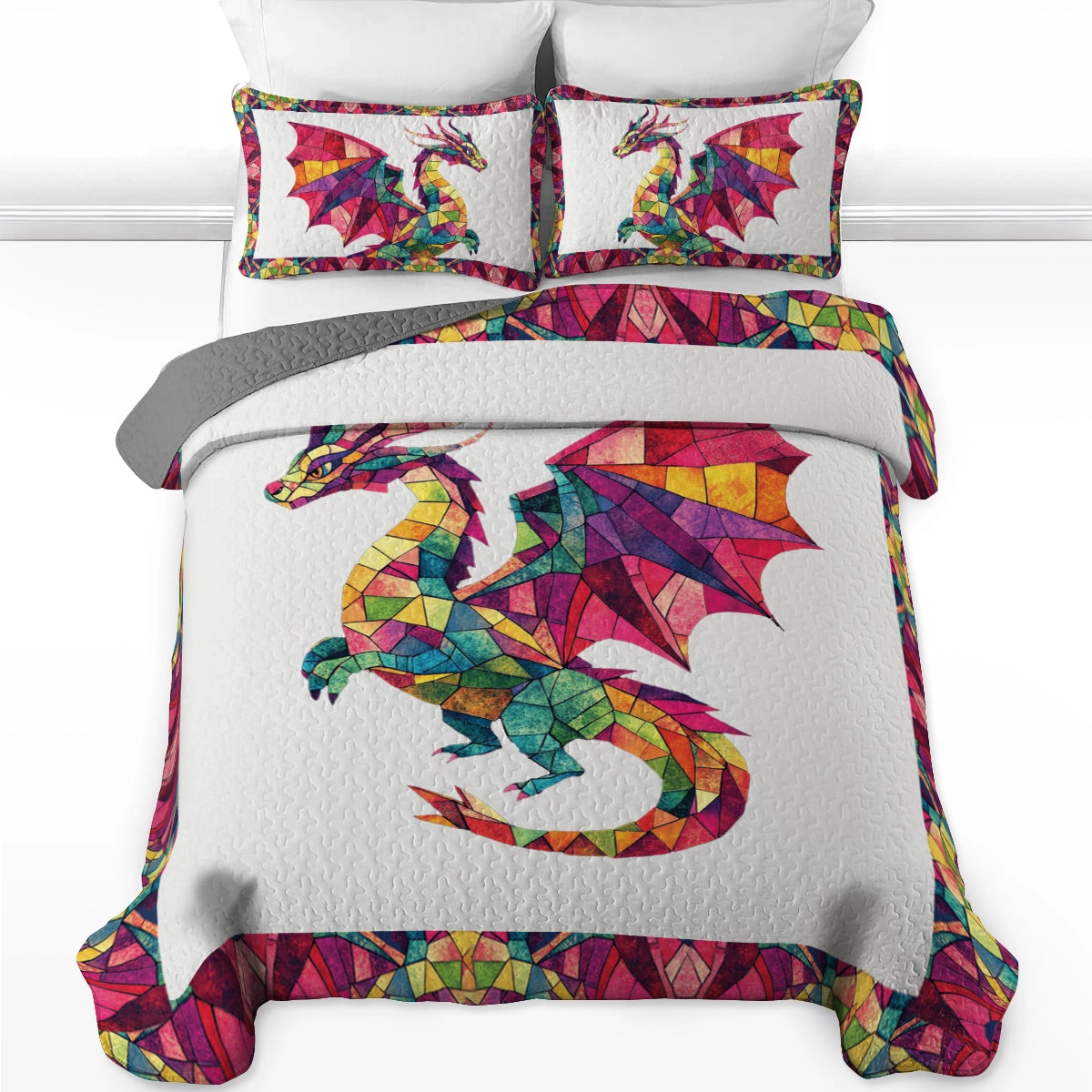 Shineful All Season Quilt 3-Piece Set - Mystic Dragon Dream