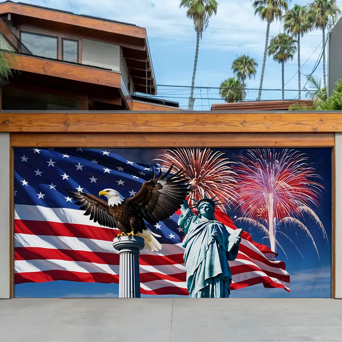 Shineful Garage Door Banner Decoration The American Standard