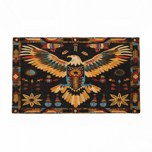 Shineful Tribal Eagle Ultra-Thin Non Skid Floor Mat, Kitchen Rugs