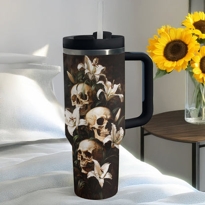 Shineful Tumbler Mystic Lilies Skull