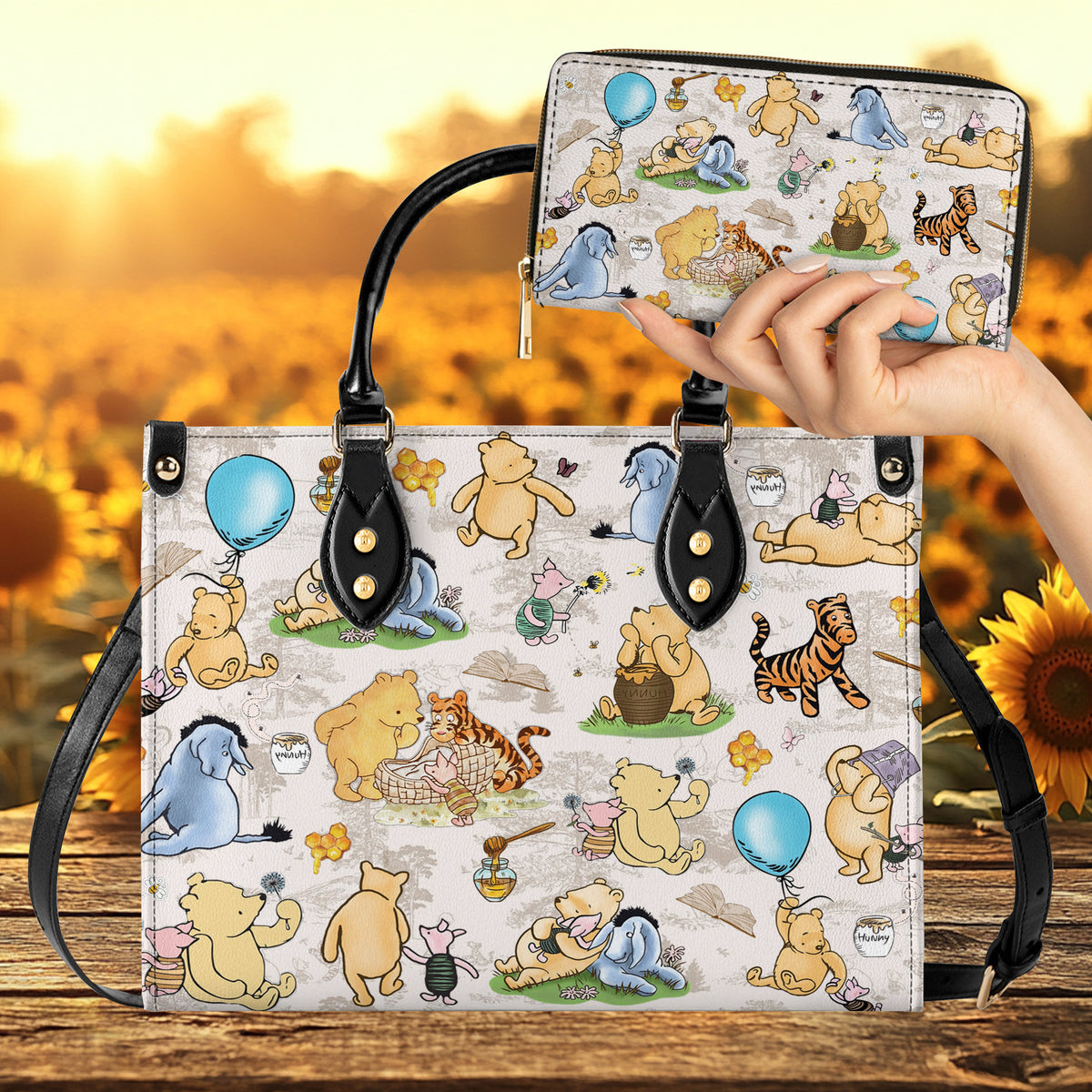 Shineful Leather Bag Pooh Friends