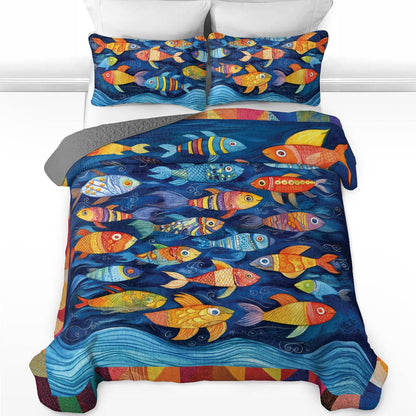 Shineful All Season Quilt 3-Piece Set Ocean Whimsy