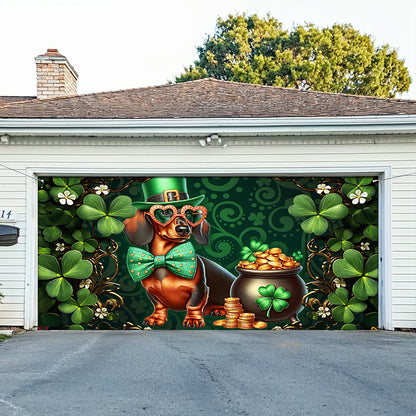Shineful Garage Door Banner Decoration Lucky Doxie