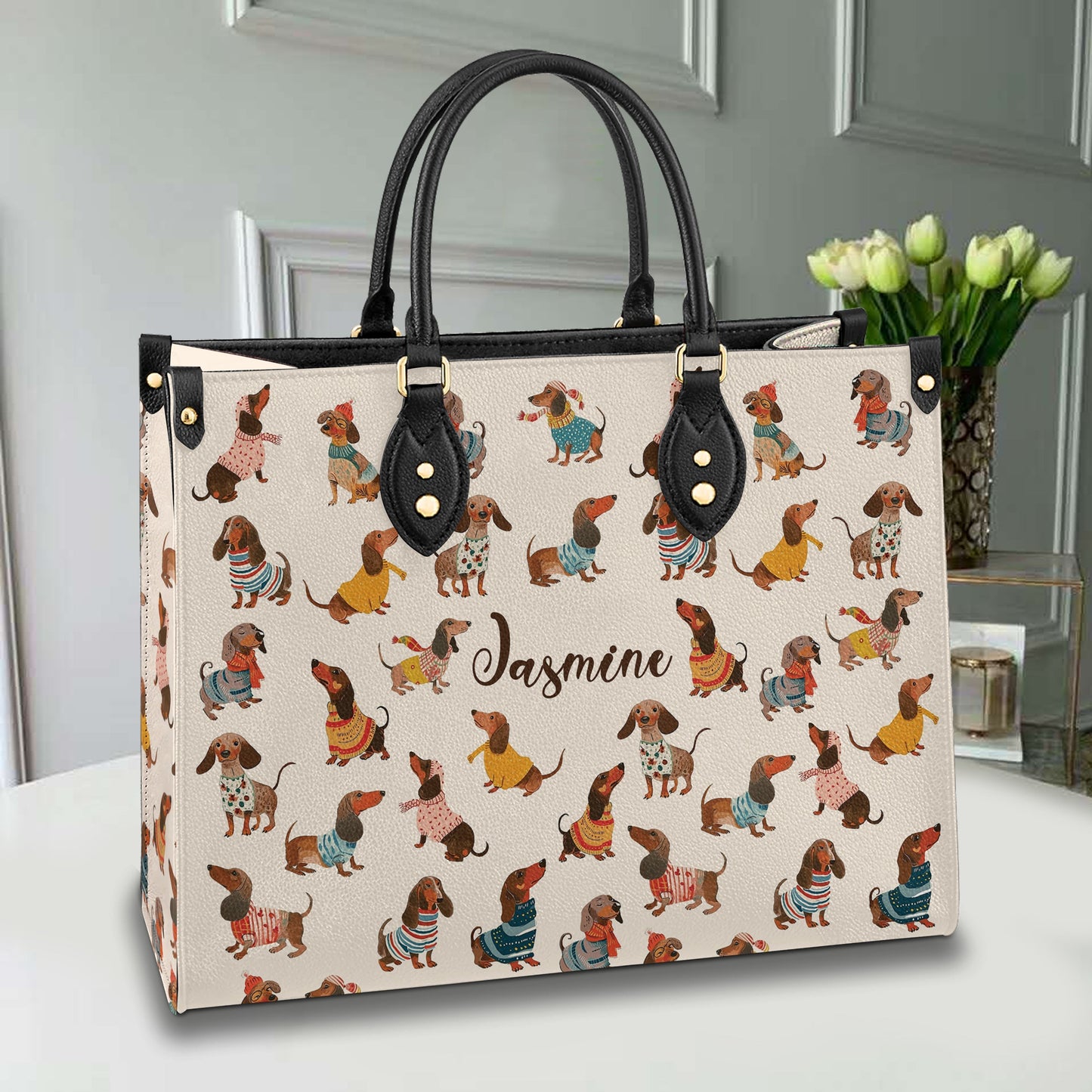 Shineful Leather Bag Dachshund Fashion Wiener Personalized